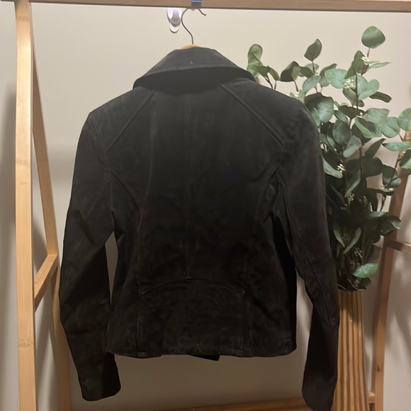 BCBGGeneration 100% Leather Black Suede Jacket - Picture 5 of 6